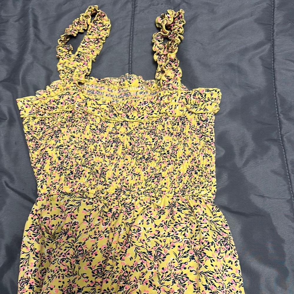 Chic Yellow Floral Jumpsuit - Picture 4 of 4